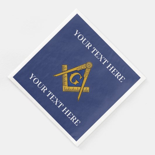 Freimaurerplatz und Compass Blue Serviette (Ecke)