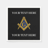 Freimaurerplatz und Compass Blue Serviette (Vorderseite)