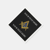 Freimaurerplatz und Compass Blue Serviette (Ecke)