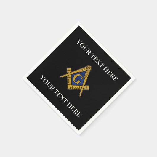 Freimaurerplatz und Compass Blue Serviette (Ecke)