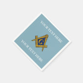 Freimaurerplatz und Compass Blue Serviette (Ecke)