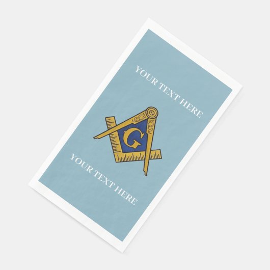 Freimaurerplatz und Compass Blue Serviette (Ecke)