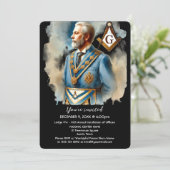 Freimaurerplatz und Compass Masonic Einladung (Stehend Vorderseite)