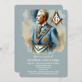 Freimaurerplatz und Compass Masonic Einladung (Vorne/Hinten)