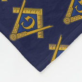 Freimaurerplatz und Kompass Fleecedecke (Ecke)