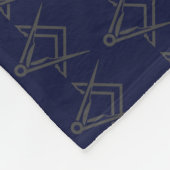 Freimaurerplatz und Kompass Fleecedecke (Ecke)