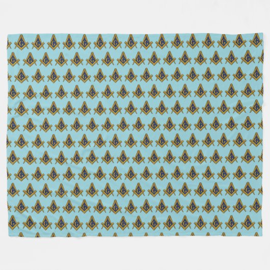 Freimaurerplatz und Kompass Fleecedecke (Vorderseite (Horizontal))