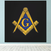 Freimaurerplatz und Kompass Leinwanddruck (Insitu (Holzboden))