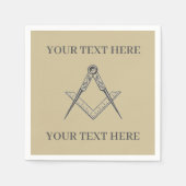 Freimaurerplatz und Kompass Serviette (Vorderseite)