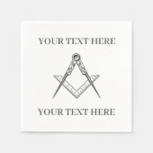 Freimaurerplatz und Kompass Serviette (Vorderseite)