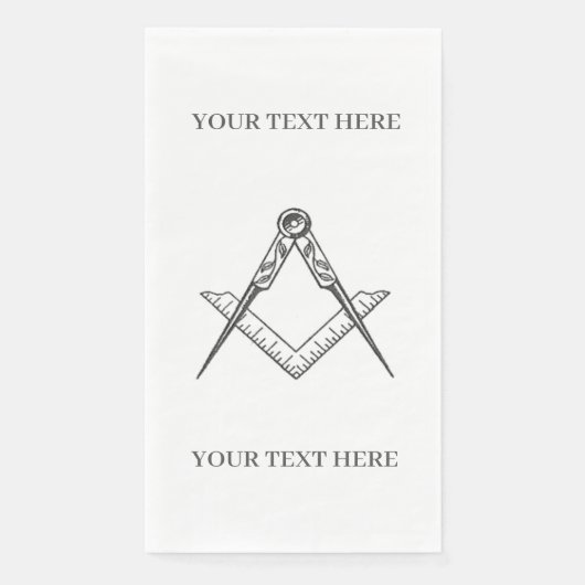 Freimaurerplatz und Kompass Serviette (Vorderseite)