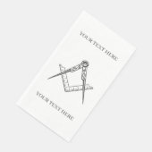 Freimaurerplatz und Kompass Serviette (Ecke)