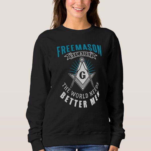 Freimaurerplatz und Kompasse für Männer Sweatshirt (Vorderseite)