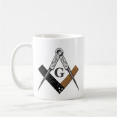 Freimaurerquadrat und Kompass Kaffeetasse (Links)