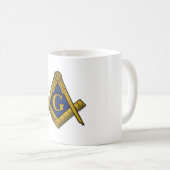 Freimaurerquadrat und Kompass Kaffeetasse (VorderseiteRechts)