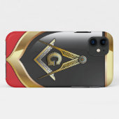 Freimaurerquadrat und Kompassse Case-Mate iPhone Hülle (Rückseite (Horizontal))