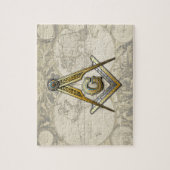 Freimaurerquadrat und Kompassse Puzzle (Vertikal)