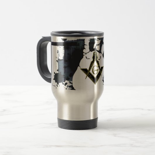 FREIMAURERreisender Tasse (Vorderseite Links)