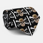 Freimaurerschädel-u. Knochen-Kompass-Quadrat Krawatte (Gerollt)