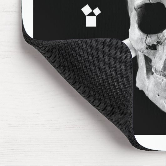 Freimaurerschädel u. Knochen, Quadrat und Kompass, Mousepad (Ecke)
