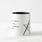 Freimaurerschale tun wir nicht Kontrolle alles Tasse (Zentrum)