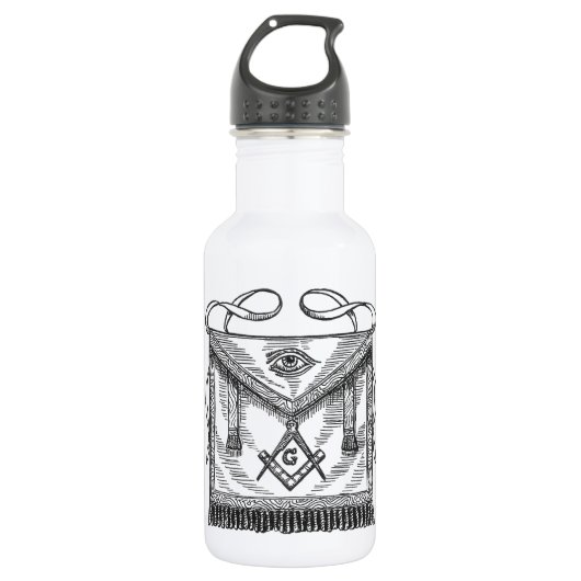 FreimaurerSchürze Edelstahlflasche (Vorderseite)