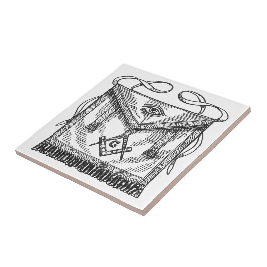 FreimaurerSchürze Fliese (Seite)