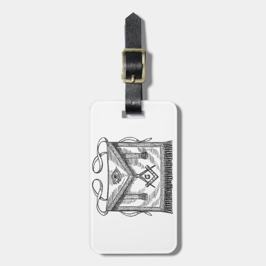 FreimaurerSchürze Gepäckanhänger (Vorderseite vertikal)