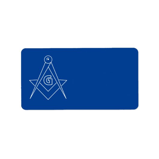 Freimaurersymbol Adressaufkleber (Vorne)