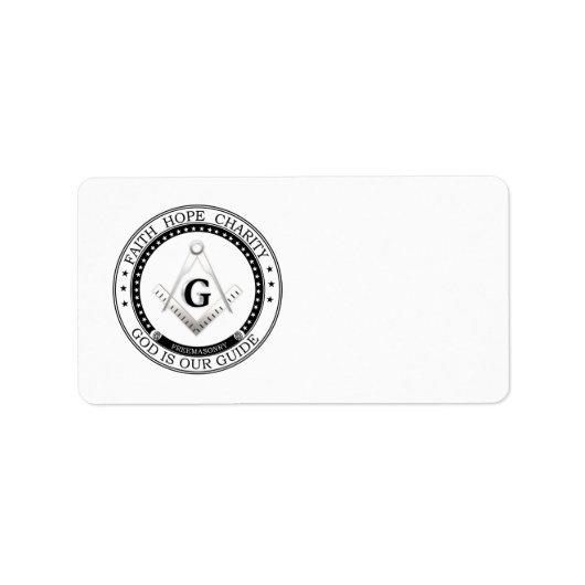 Freimaurersymbol Adressaufkleber (Vorne)