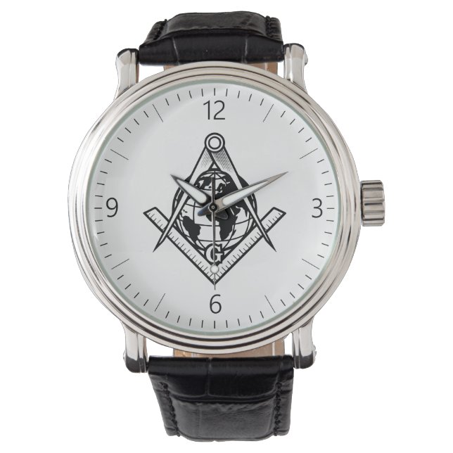 Freimaurersymbol Armbanduhr (Vorderseite)
