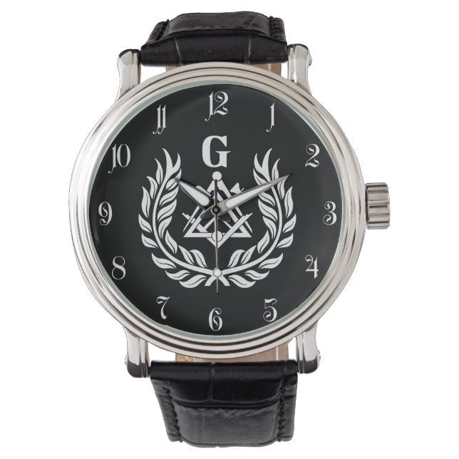 Freimaurersymbol Armbanduhr (Vorderseite)