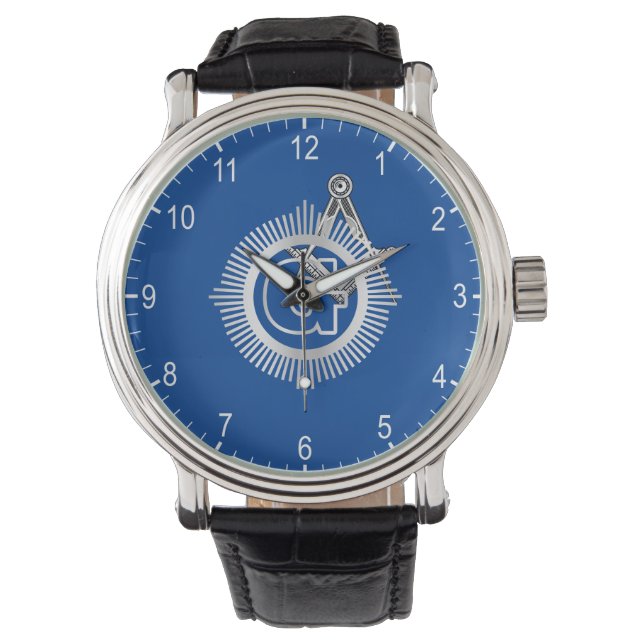 Freimaurersymbol Armbanduhr (Vorderseite)