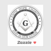 Freimaurersymbol Aufkleber (Blatt)