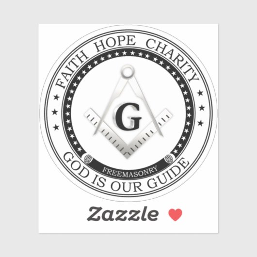 Freimaurersymbol Aufkleber (Blatt)