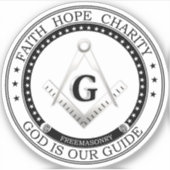 Freimaurersymbol Aufkleber (Vorderseite)