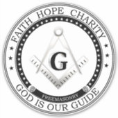 Freimaurersymbol Aufkleber (Vorderseite)