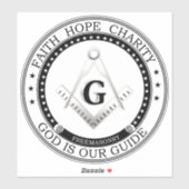 Freimaurersymbol Aufkleber (Blatt)