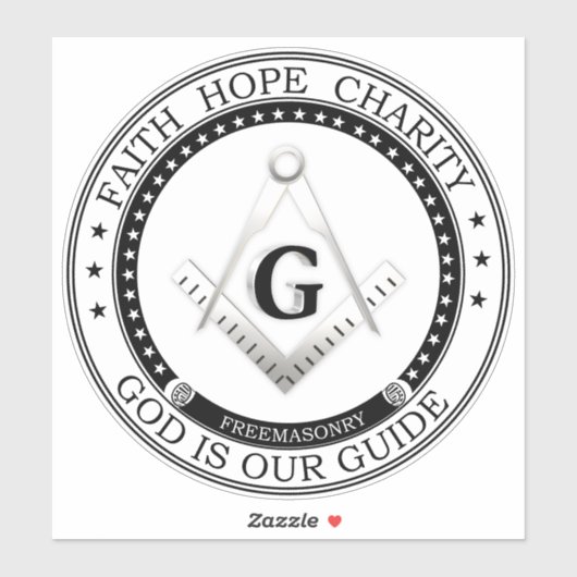 Freimaurersymbol Aufkleber (Blatt)