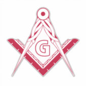 Freimaurersymbol Aufkleber (Vorderseite)