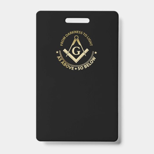 Freimaurersymbol Ausweis (Vorderseite)