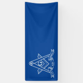 Freimaurersymbol Banner (Vertikal)