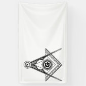 Freimaurersymbol Banner (Vertikal)