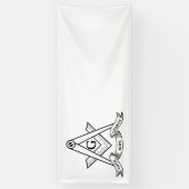Freimaurersymbol Banner (Vertikal)