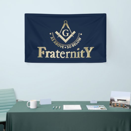 Freimaurersymbol Banner (Messeveranstaltung)