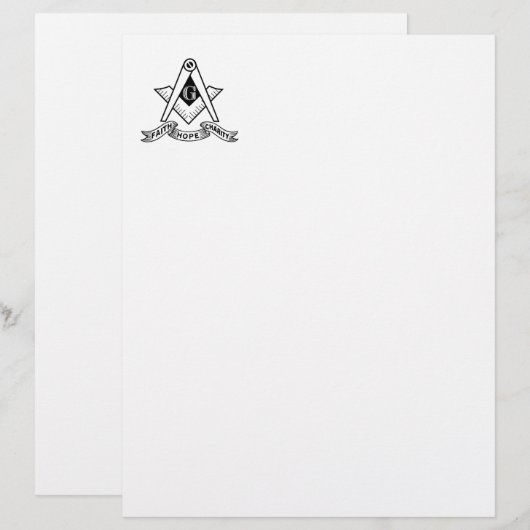 Freimaurersymbol Briefbogen (Vorne/Hinten)