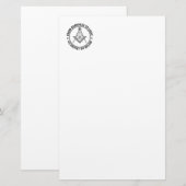 Freimaurersymbol Briefpapier (Vorne/Hinten)