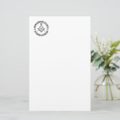 Freimaurersymbol Briefpapier (Stehend Vorderseite)
