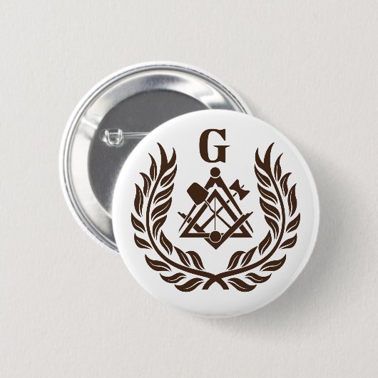 Freimaurersymbol Button (Vorne & Hinten)