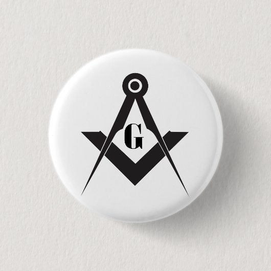 Freimaurersymbol Button (Vorderseite)